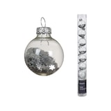 thumbnail of 9 Weihnachtskugeln Glas mit silbernen Sternen 3cm kleine Christbaumkugeln Weihnachtsbaumkugeln Christbaumschmuck Weihnachtsbaumschmuck transparent