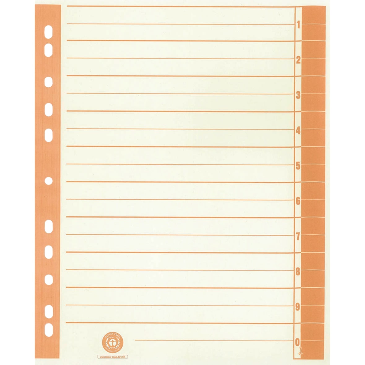 Trennblatt RC Karton 9541106100 A4 chamois/orange 100 St./Pack.