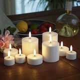 thumbnail of LED Mini Teelichter Uyuni 4 Stück aufladbar 4cm Timer für Außen Feier Tischdeko