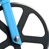 thumbnail of Relaxdays Fahrrad Pizzaschneider, lustiger Pizzaroller mit Schneiderädern aus Edelstahl, Cutter für Pizza & Teig, blau