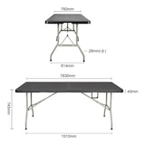 thumbnail of Mesa plegable rectangular Bolero negra de 183 cm