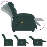 thumbnail of vidaXL Massagesessel Dunkelgrün Stoff