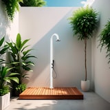 thumbnail of Sined Luna Alu d Weiß Dusche Aluminium Doppelter Wasseranschluss Duschkopf Mischbatterie Und Handbrause Weiß