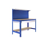 thumbnail of SimonRack Banco de Trabajo Taller, 1210x610 mm, Panel Perforado y Cajón, Capacidad Carga 600 kg, Azul - BT-3