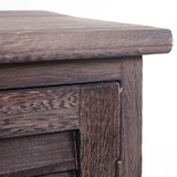 thumbnail of Badkamer ladekast HWC-H20, badkamermeubel badkamerplank, 120x27x29cm massief hout ~ shabby bruin