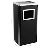 thumbnail of DELUKE® Standaschenbecher für Draußen 45L Stahl 30x24x61cm Mülleimer mit Aschenbecher Abfalleimer mit Inneneimer Standascher Outdoor, Schwarz