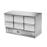 thumbnail of Skyrainbow Kühltisch mit 6 Schubladen, Unterbaukühlung, 137x70