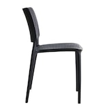 thumbnail of Set van 4 zwarte kunststof terrasstoelen