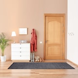 thumbnail of Relaxdays Schmutzfangmatte grau, Fußmatte Innen, Schmutzmatte groß, Fußabtreter dünn, Türmatte 80x200 cm, schwarz-grau