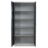 thumbnail of PROREGAL Stahlschrank BEE mit 6 lackierten Fachböden | HxBxT 195x92x60cm | Grau-Schwarz | Werkstattschrank Werkzeugschrank Aktenschrank