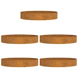 thumbnail of vidaXL Plantenring 5 pcs Bruin 120 x 120 x 20 cm Cortenstaal