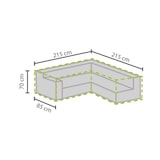 thumbnail of Schutzhülle für Gartenmöbel, Grau, L-Form, 215 cm x 215 cm x 70 cm