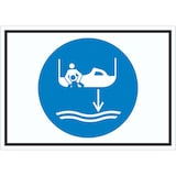 thumbnail of Bereitschaftsboot fieren beim Aussetzvorgang Symbol Aufkleber A9 (37x52mm)