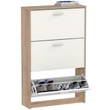 thumbnail of Briebe Zapatero Entrada Recibidor, Mueble Auxiliar Estrecho Zapatos, 3 Puertas, Madera 119,5x74x25 cm, Nova, Blanco