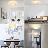 thumbnail of Monzana Deckenlampe Stoff 30 cm Weiß 1-flammig E27 Deckenleuchte Wohnzimmer Schlafzimmer Stoffdeckenlampe