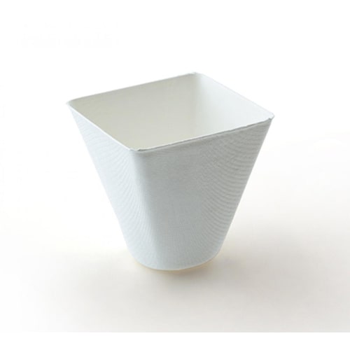Dipschale aus Zuckerrohr in Weiss, konisch, 72 x 72 x h 72 mm (22cl), 40 Stück