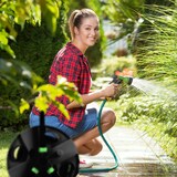 thumbnail of Relaxdays Schlauchtrommel, für 30 m 1/2" Schlauch, Stahl, Kunststoff, Schlauchhalter, HBT: 38 x 42 x 31 cm, schwarz/grün