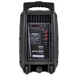 thumbnail of Enceinte KARAOKE PARTY-8LED sur batterie 8" à LEDs RVB 300W - USB/BT/FM + Micros CHANT + mini Strobe