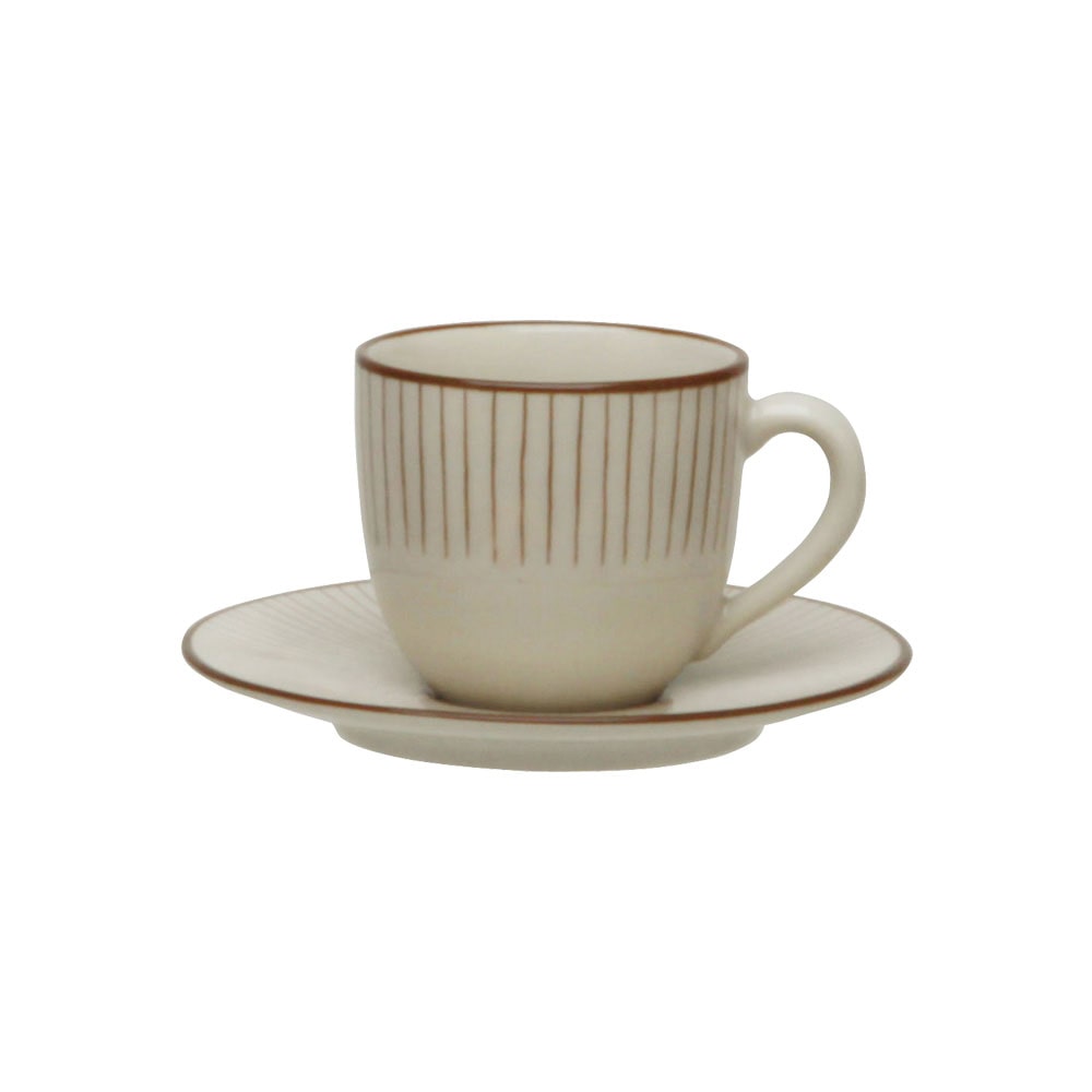 Avet Conjunto de 6 chávenas de café com pires, HMRADIAL-41.