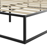 thumbnail of tectake Cama com estrutura de metal Kyoto com estrado, 250 kg 140 x 200 x 25,5 cm preto