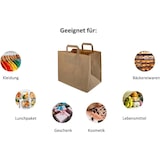 thumbnail of Papiertragetasche, Geschenktüten, Kraftpapiertragetasche 22+10x28 cm Braun- 250 Stück
