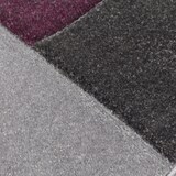 thumbnail of Geometrischer Teppich in Trendfarben, `Nidd Clara` . Farbe: Lila-Grau, 80x150 cm | Kadima Design