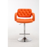 thumbnail of Taburete Dublin Naranja/Cromado