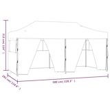 thumbnail of vidaXL Partytent met 4 zijwanden inklapbaar 3x6 m staal antraciet