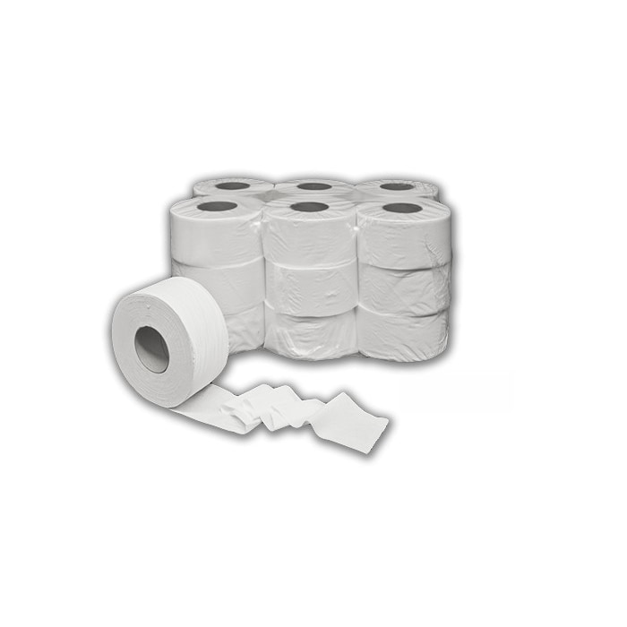 Rolo de Papel Higiênico Industrial Pasta 100% virgem, Acabamento liso, 2 camadas. Modelo: HII906