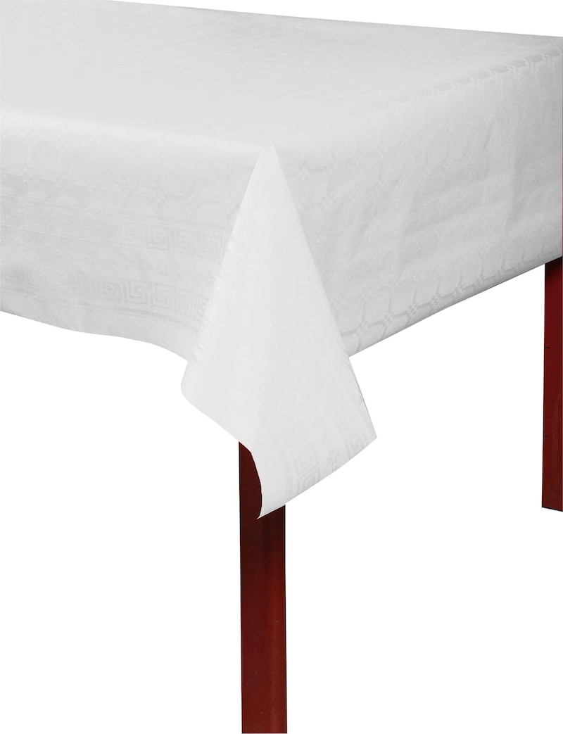 Pronappe R480001I 4x Papiertischdecke auf Rolle mit Damastprägung - 100x1,18m - Weiß