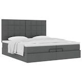 thumbnail of vidaXL Ottoman-Bett mit Matratzen Dunkelgrau 200x200 cm Stoff