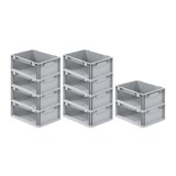 thumbnail of PROREGAL 10x Eurobox NextGen Store | HxBxT 17x30x40cm | 16 Liter | Seite offen | Eurobehälter, Transportbox, Transportbehälter