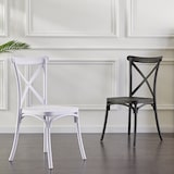 thumbnail of Set 4 sedie bianche stile BISTROT in resina di polipropilene