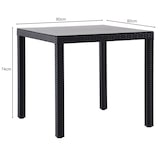 thumbnail of METRO PROFESSIONAL Mesa de jantar Balsario, alumínio/PE rattan, 80 x 80 cm, quadrada, preta