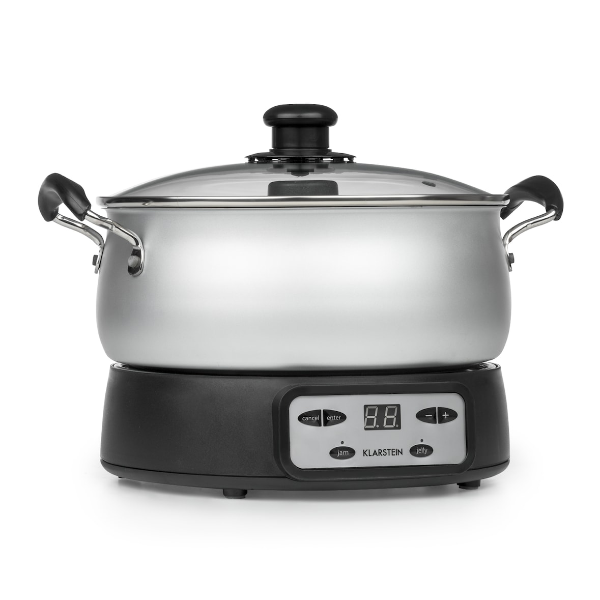 Jam Session Marmeladen- und Geleekocher 1000W 2 Automatikprogramme Silber