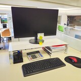 thumbnail of DeskUp - Bureau-PC-monitorstandaard, wit, 78x15 cm
