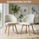thumbnail of DELUKE® Esszimmerstühle 2er Set ERIK - Stoffbezug, Eichenholz Beine| Gepolsterte Sitzfläche | Skandinavisch Minimalistisch, Stühle Esszimmer | Beige