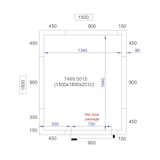 thumbnail of Chambre froide positive - 4 m³ - 1500x1800x2010 mm - Isolation 80 mm - Porte 700 mm - Combisteel
