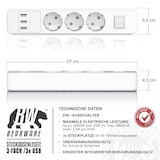 thumbnail of BEARWARE Steckdosenleiste Mehrfachsteckdose Steckerleiste 3680W, 3-fach