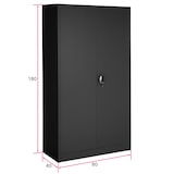 thumbnail of tectake Armário de arquivo com fecho de segurança e 6 compartimentos + varão  preto - 404384