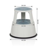 thumbnail of Taburete escalera / taburete con ruedas TIO-M II metal gris claro hjh OFFICE