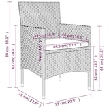 thumbnail of HELLOSHOP26 - Juego de comedor de jardín muebles de exterior con cojines 5 piezas negro 02_0014166