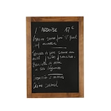 thumbnail of Tableau Ardoise Craie Mural 90 x 40 cm cadre bois fonce