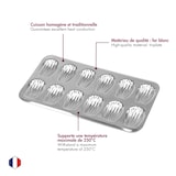thumbnail of Gobel - Plaque 12 madeleines - fer blanc - 395 x 200 x 17 mm - 164710