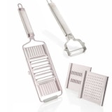 thumbnail of Mandoline Gemüsehobel mit V-Hobel, Multihobel mit Sparschäler Der Küchenhobel Universalhobel Küchenschneider V-Hobel