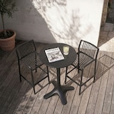 thumbnail of Set van 2 stapelbare outdoor barkrukken van polypropyleen, bamboe-design voor tuin, terras, bar en restaurant – Olimpia XL/Zwart