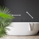 thumbnail of Relaxdays Haltegriffe Badezimmer, 2er Set, Edelstahl, Dusche & Badewanne, 200 kg, Senioren & behinderte Menschen, silber
