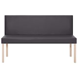 thumbnail of Helloshop26 - Sitzbank 139,5 x 54 x 85,5 cm graues Kunstleder 02_0010990