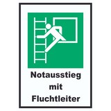 thumbnail of Notausstieg mit Fluchtleiter A1 (594x841mm) Schild
