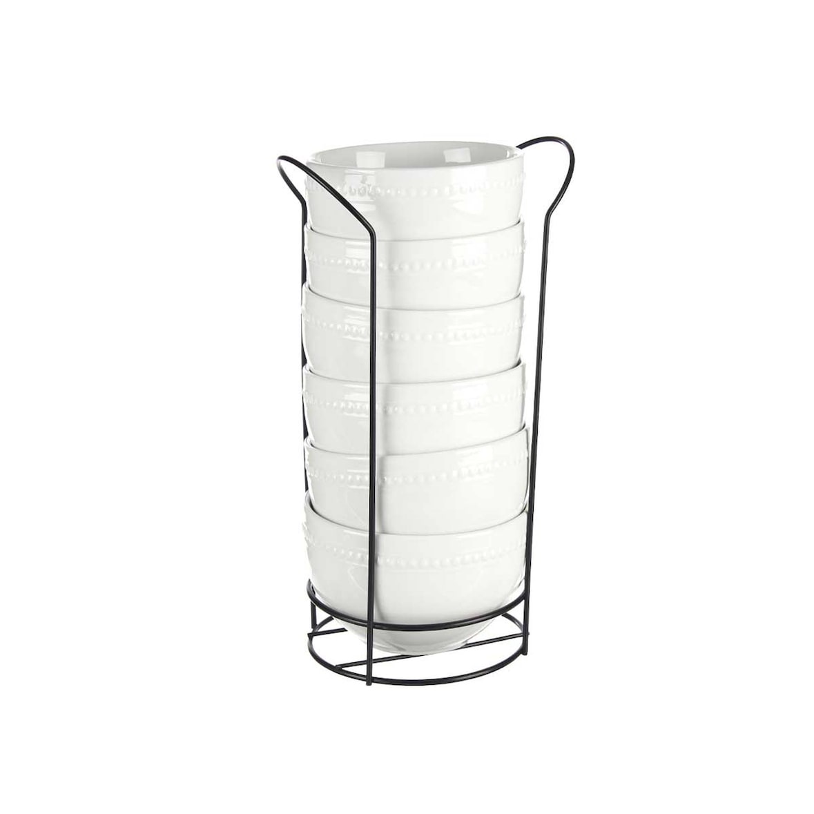 San Ignacio VESSIA - Witte aperitiefschalen met zwart planchet 800ML